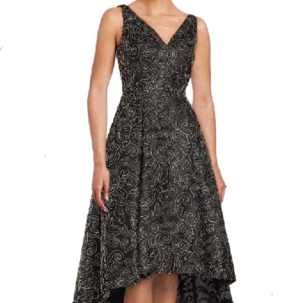 Calvin Klein A-line High Low hem gown